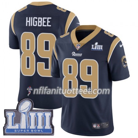 Miesten Los Angeles Rams NFL Pelipaita Tyler Higbee 89 Nike Sininen 2019 Super Bowl LIII